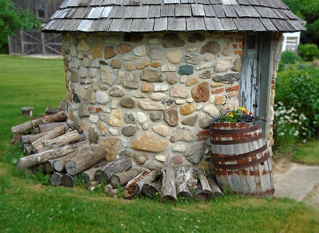 Brick or stone shed