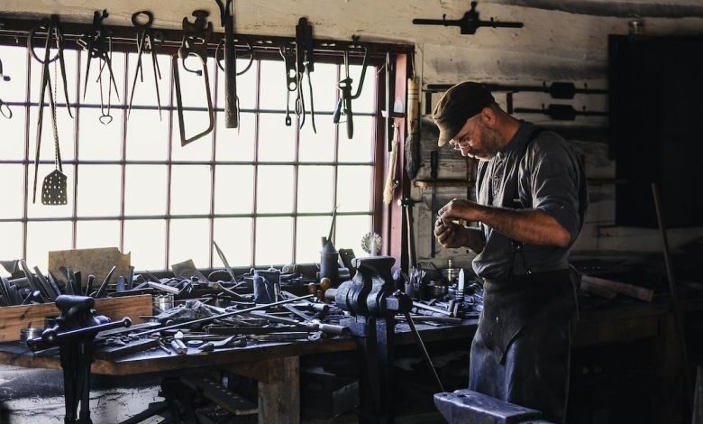 Versatile Tool - man inside tool shed