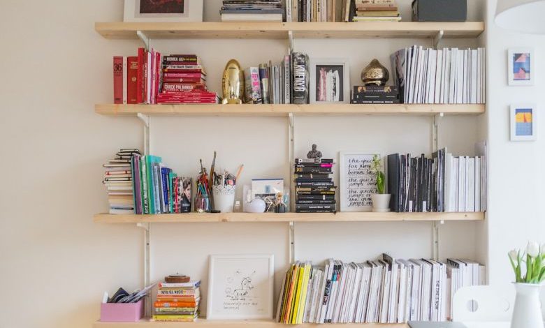 Home Library - books on shelf