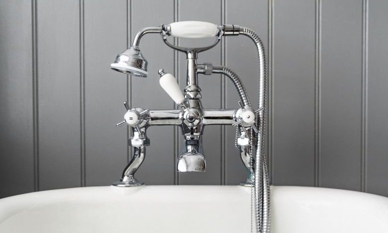 Home Plumbing - gray stainless steel bathtub faucet