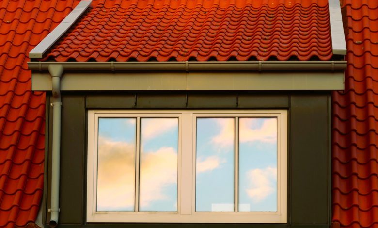 window with gutters