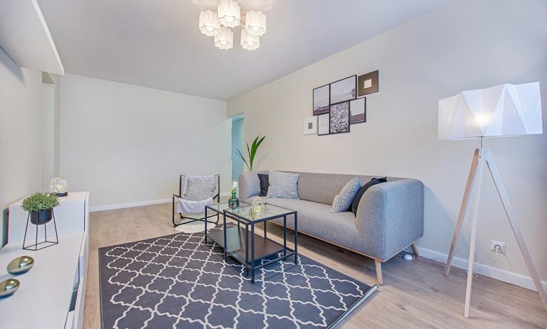 Gray Fabric Sofa Placed Indoor